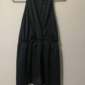 Express Elegant Black Halter Romper